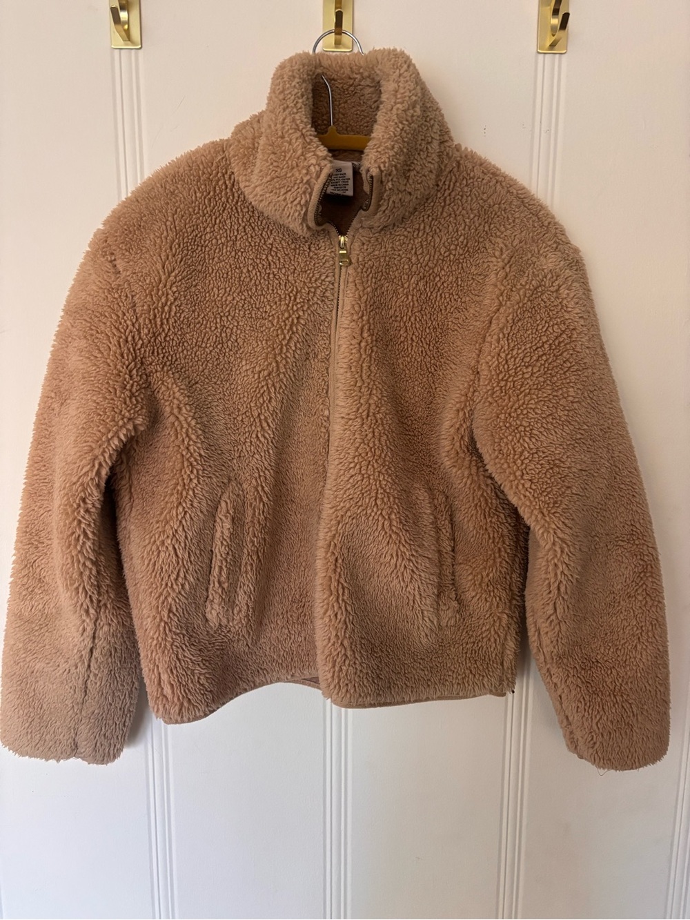 For The Republic Kids Plush Teddy Puffer Jacket - Tan